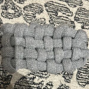 Chunky Knit Gray Headband